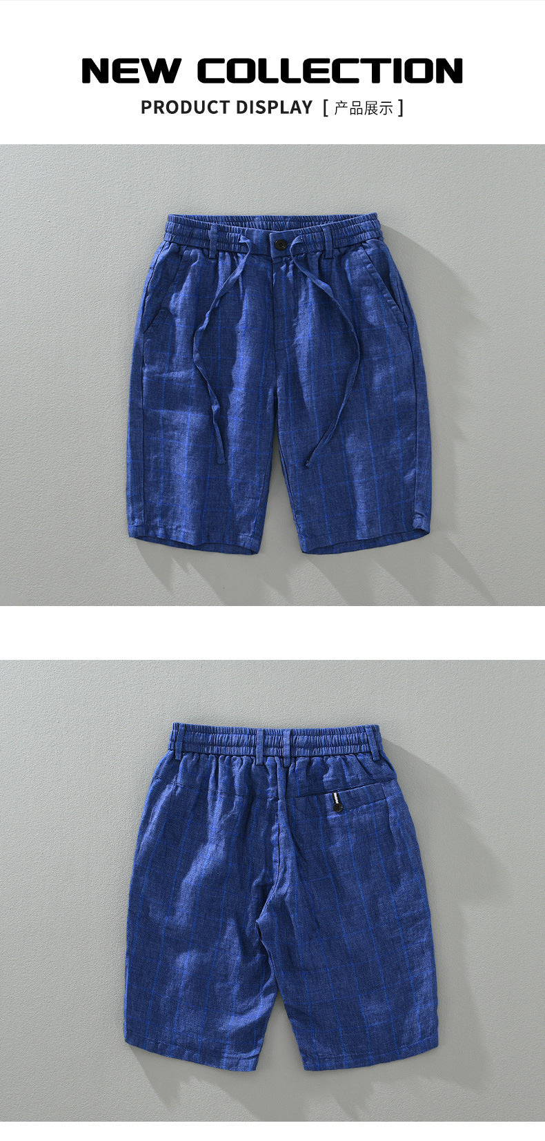 D20003 Summer New Men's Five-Point Shorts Linen Casual Shorts - Ivana Supply Store