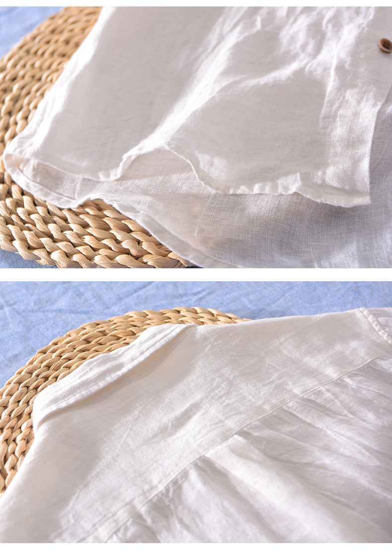 B20001 Men's 100%Linen Casual Shirt Dropshipping