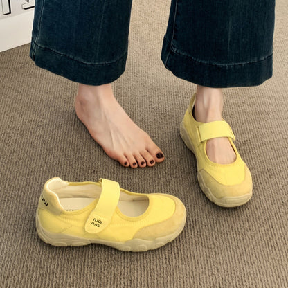 F10009 French Mary Jane Women's Shoes New Summer Velcro Matching Dress Thick Sole Beautiful Comfortable Small Flats - Ivana Supply Store