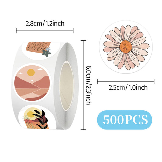 K10008 Bohemian Sticker Roll English Small Fresh Journal Material Sealing Sticker Adhesive Tape Wholesale - Ivana Supply Store