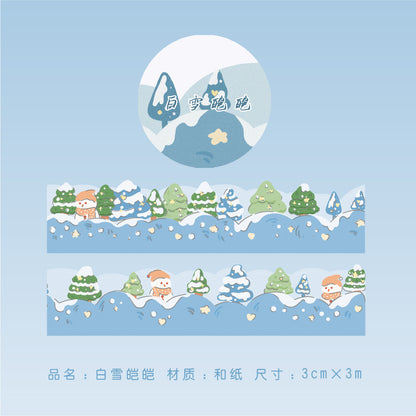 K10001 Green Field Series Journal Decoration Materials Four Seasons Scenery Tape Full Set Cute Girl Cartoon Stickers Wholesale - Ivana Supply Store