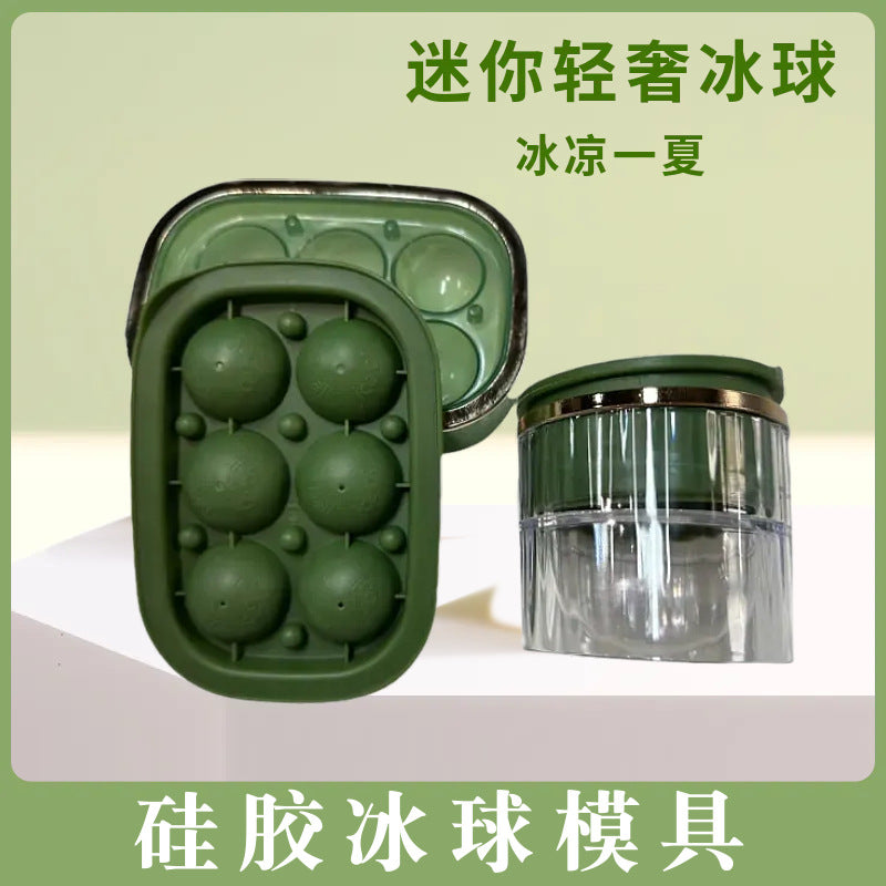 Food Grade Large Ice Ball Ice Maker Mold Whiskey Large Capacity Ice Tray Box Press Mold Silicone Ice Cube Artifact - Ivana Supply Store