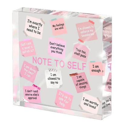 INS Style Acrylic Inspirational Quote Ornament Self-Affirmation Psychological Suggestion Craft Ornament - Ivana Supply Store