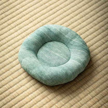 H10001 Simple Fabric Coaster 100% Cotton Padded Round Heat Insulation Anti-scalding Water Tea Cup Teapot Tea Mat Jewelry Watch Key Holder