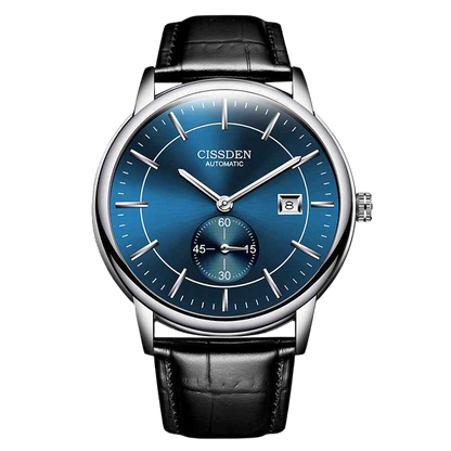 G10001 Swiss Ultra-Thin Mechanical Watch - Men's Business Leather Strap, Waterproof, Simple Design