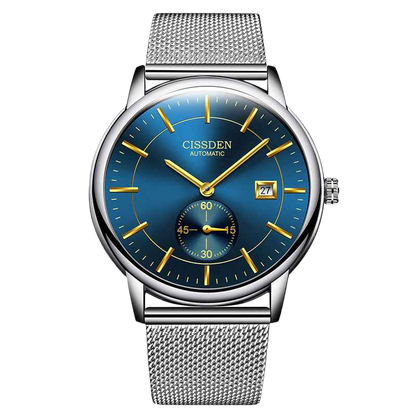 G10001 Swiss Ultra-Thin Mechanical Watch - Men's Business Leather Strap, Waterproof, Simple Design