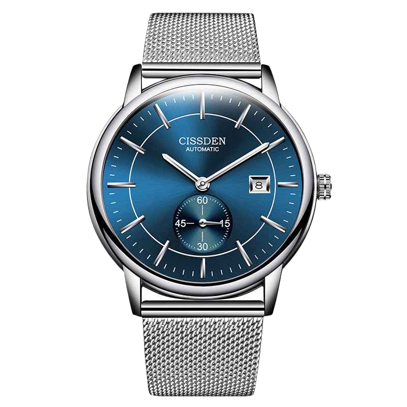 G10001 Swiss Ultra-Thin Mechanical Watch - Men's Business Leather Strap, Waterproof, Simple Design