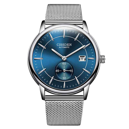 G10001 Swiss Ultra-Thin Mechanical Watch - Men's Business Leather Strap, Waterproof, Simple Design