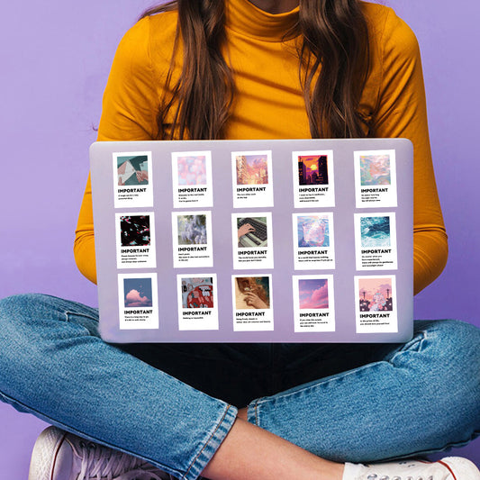 K10005 50 Sheets of INS Healing English Graffiti Stickers Personalized Decoration Guitar Notebook Luggage DIY Waterproof Stickers - Ivana Supply Store