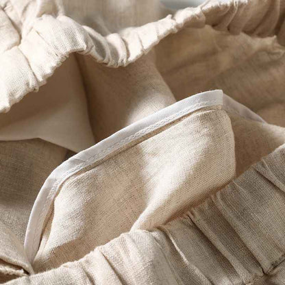 D20001 Breathable and Comfortable 100% Linen Summer Men's Loose Soft Straight-Leg Nine-Point Casual Linen Pants Men's Clothing