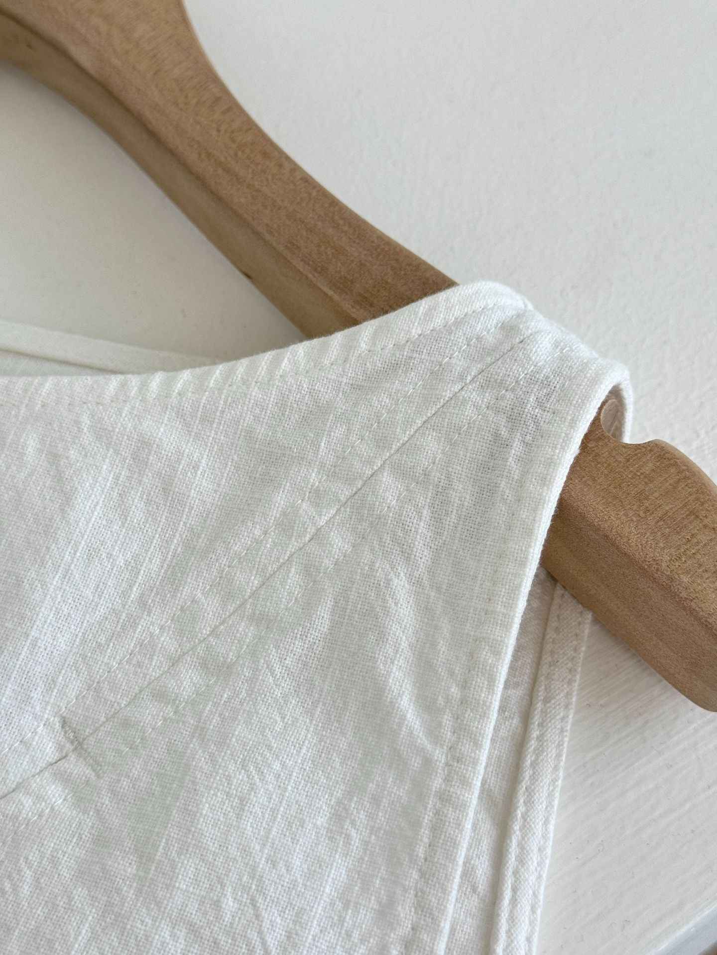 A0002 Simple Basic 95%+ Cotton Split Off-Shoulder Sleeveless Tank Dress Solid Color Dress