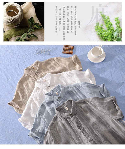B20001 Men's 100%Linen Casual Shirt Dropshipping