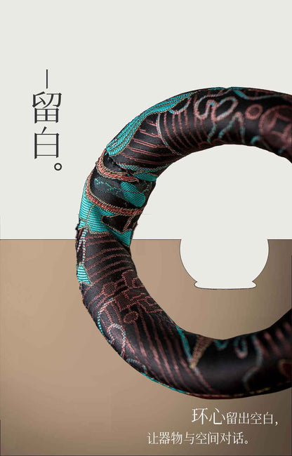 H10002 Nepalese Handmade Sewn Buddha Sound Bowl Mat, Singing Bowl Mat, Copper Bowl Mat, Cotton Cloth Mat, Buddha Sound Bowl Matching Mat