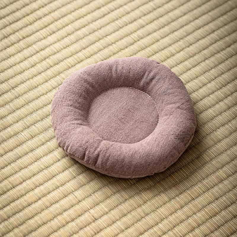 H10001 Simple Fabric Coaster 100% Cotton Padded Round Heat Insulation Anti-scalding Water Tea Cup Teapot Tea Mat Jewelry Watch Key Holder