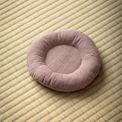 H10001 Simple Fabric Coaster 100% Cotton Padded Round Heat Insulation Anti-scalding Water Tea Cup Teapot Tea Mat Jewelry Watch Key Holder