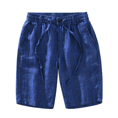D20003 Summer New Men's Five-Point Shorts Linen Casual Shorts - Ivana Supply Store