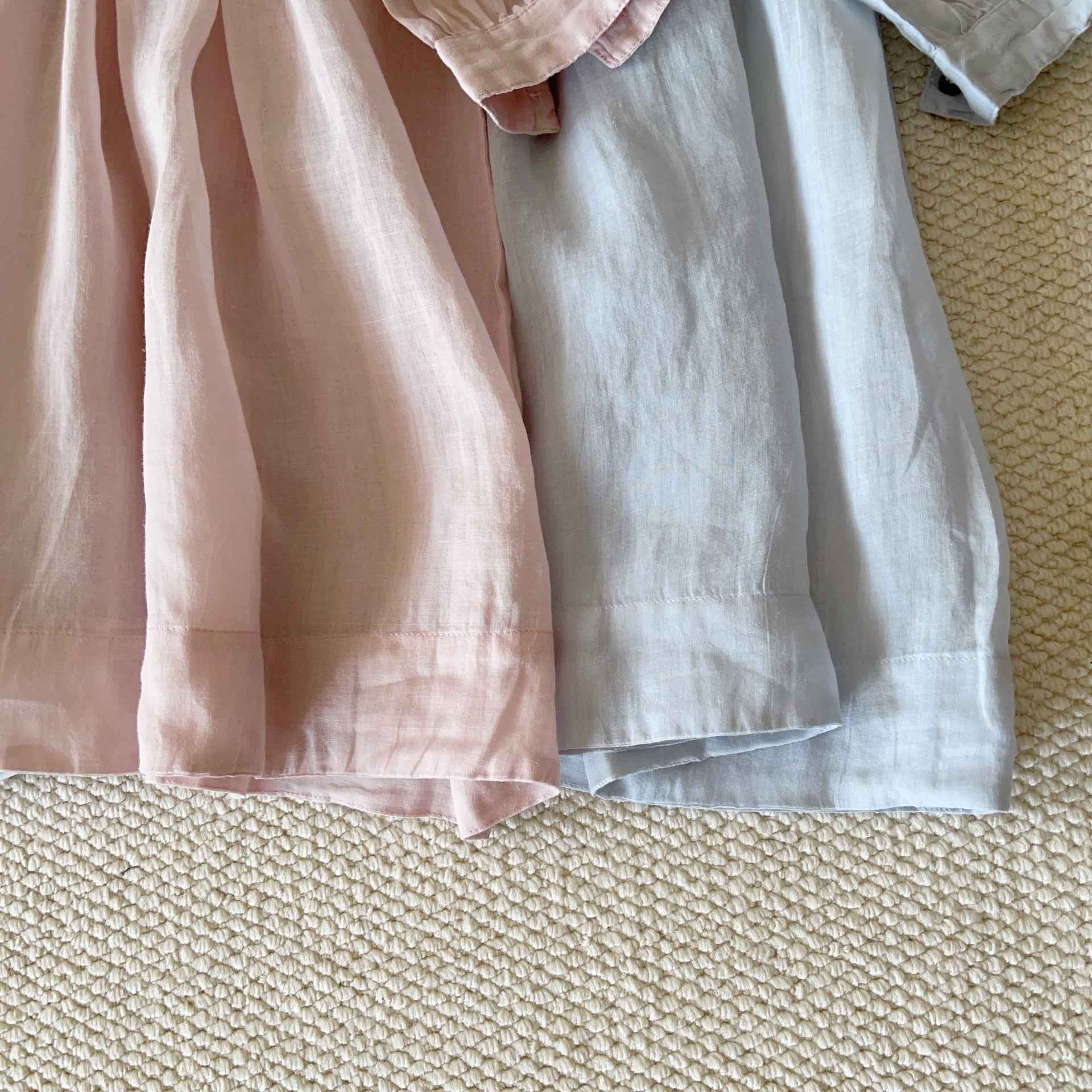 A0005 Ramie Linen Artistic Ramie Three-Quarter Sleeve Lazy Style Layered Shirt Dress Casual Dress