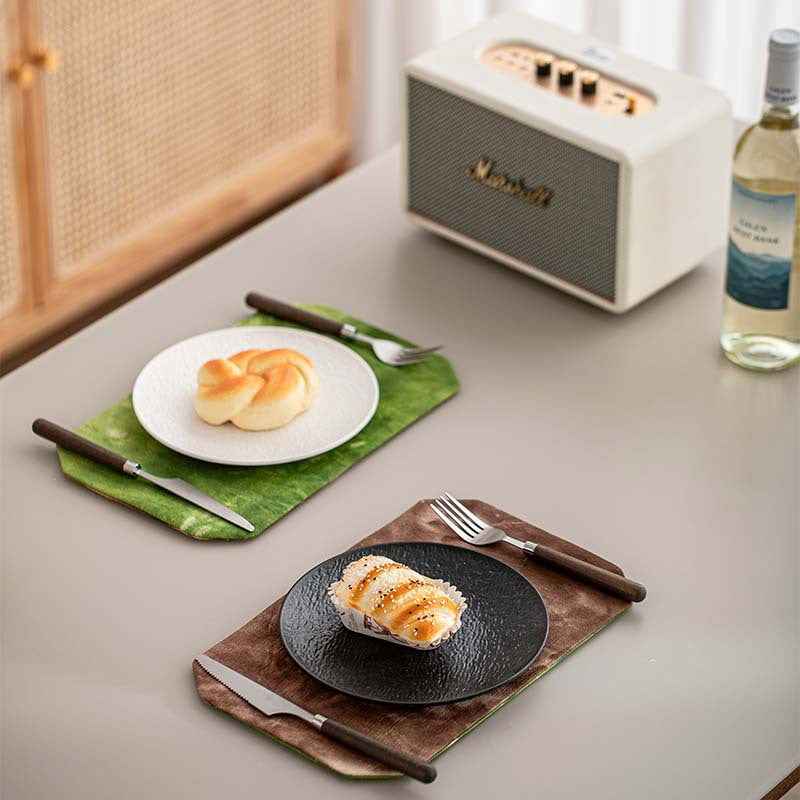 H10003 Vintage Style Placemats 100% Cotton Festival Party Table Decoration Stain-Resistant Bowl and Plate Mats Table Mats Napkin Cloth Retro Western Placemats