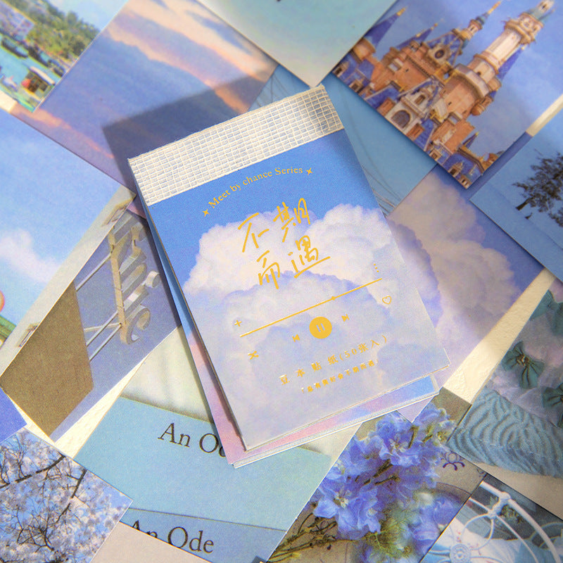 K10009 Unforeseen Encounter Series Twilight Zone Washi Stickers Bean Book Fresh Literary Journal Decoration Material Stickers 8 Styles - Ivana Supply Store