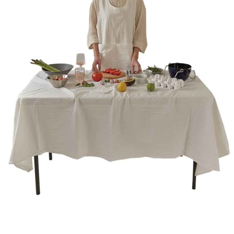 H40001 Tablecloth Light Luxury High-End Hotel Ins Home Dining 100% Cotton Table Mat Wedding Rectangular Homestay Tablecloth Wholesale Factory