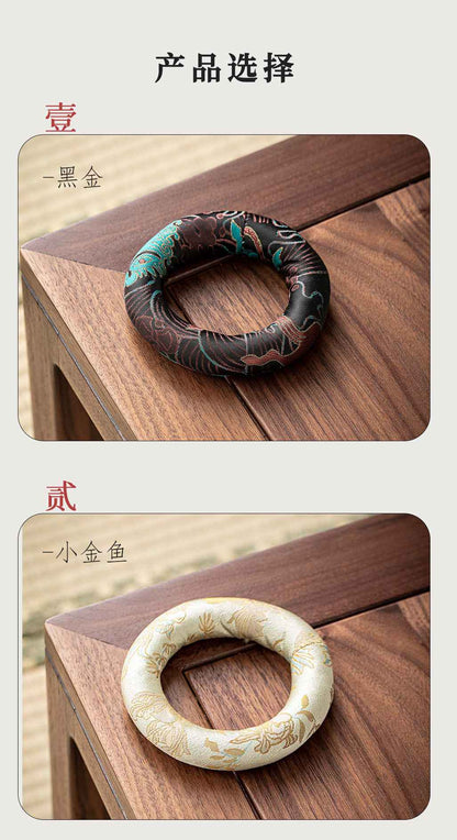 H10002 Nepalese Handmade Sewn Buddha Sound Bowl Mat, Singing Bowl Mat, Copper Bowl Mat, Cotton Cloth Mat, Buddha Sound Bowl Matching Mat