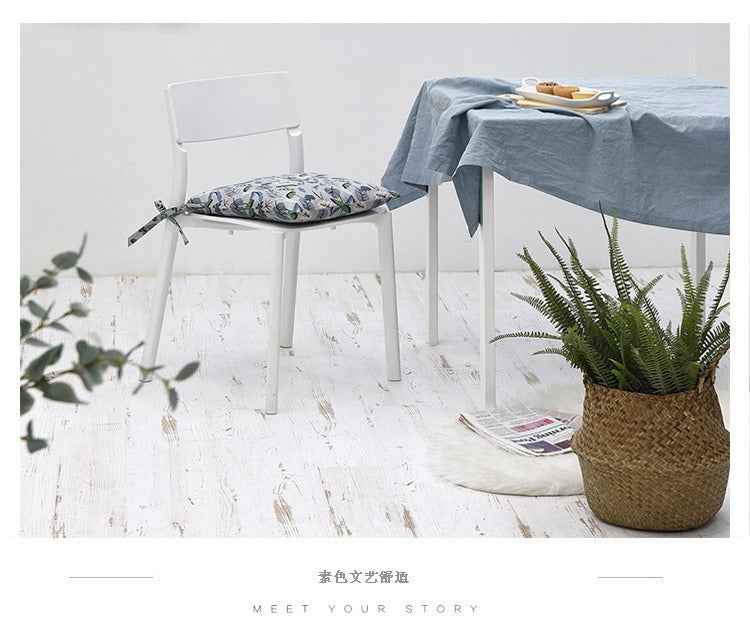 H40002 Solid Color Tablecloth 100% Cotton Fabric Artistic Nordic Japanese Style Atmosphere High-end Pink Table Cover Coffee Table Heat-resistant Rectangular